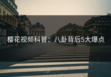 樱花视频科普：八卦背后5大爆点