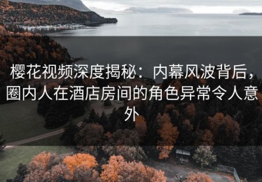 樱花视频深度揭秘：内幕风波背后，圈内人在酒店房间的角色异常令人意外